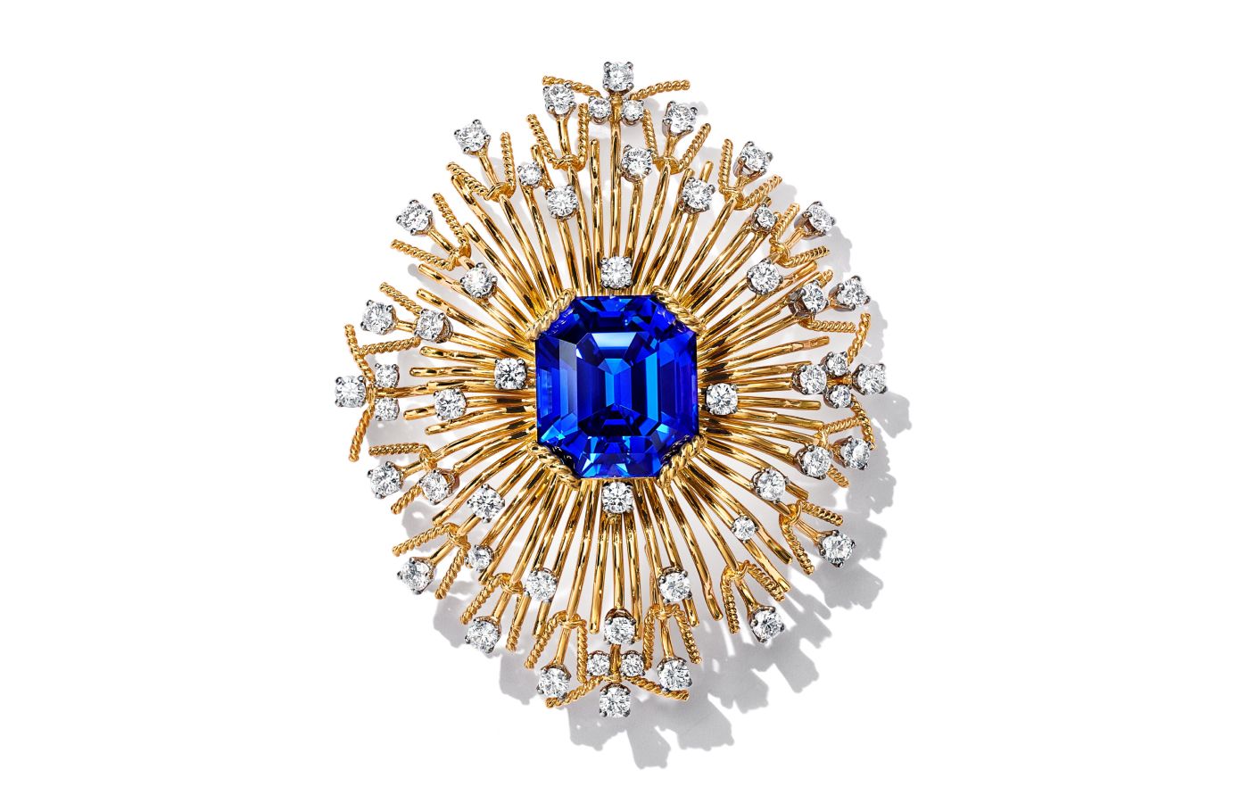  Tiffany & Co. brooch in gold, sapphire and diamond