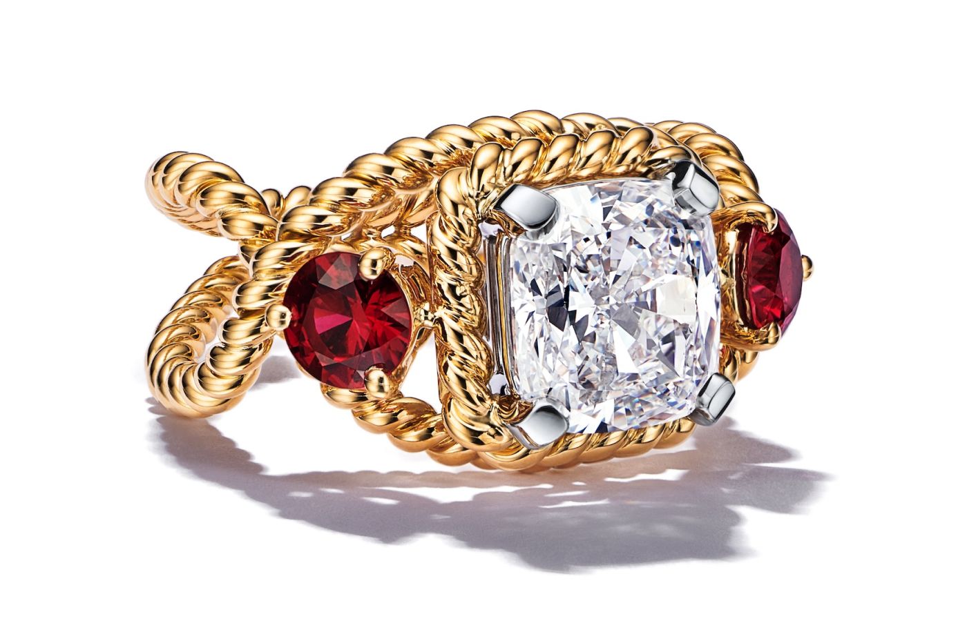  Tiffany & Co. ring in gold, ruby and diamond 