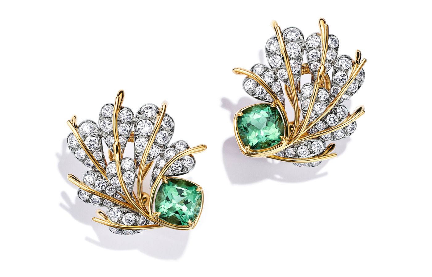  Tiffany & Co. earrings in gold, diamond and precious gemstones