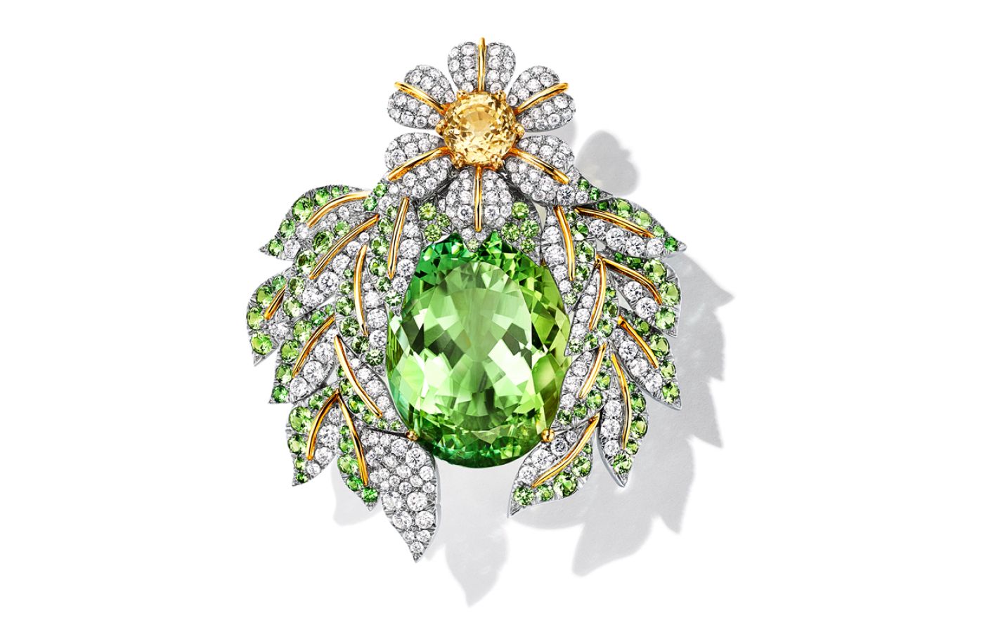  Tiffany & Co. brooch in gold, diamond and precious gemstones