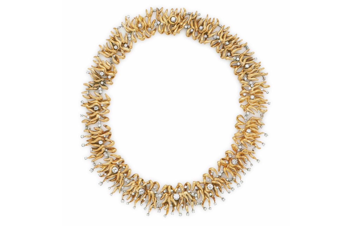  Jean Schlumberger gold, platinum and  diamond necklace