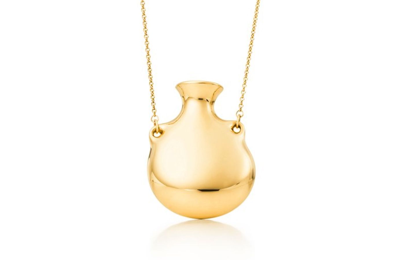 Elsa Peretti Open Bottle pendant in yellow gold