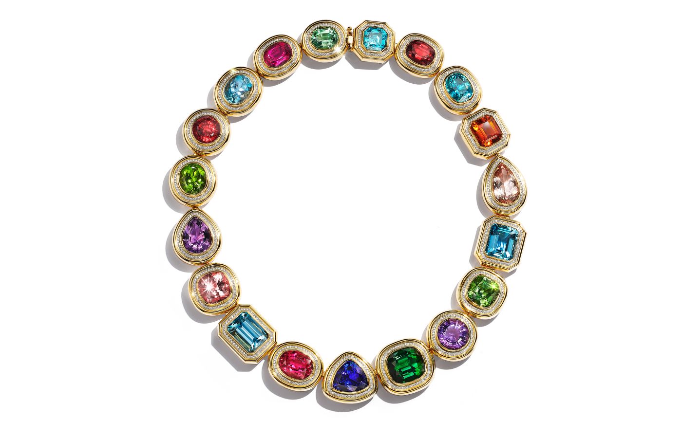  Paloma Picasso for Tiffany & Co. necklace in gold and precious coloured gemstones