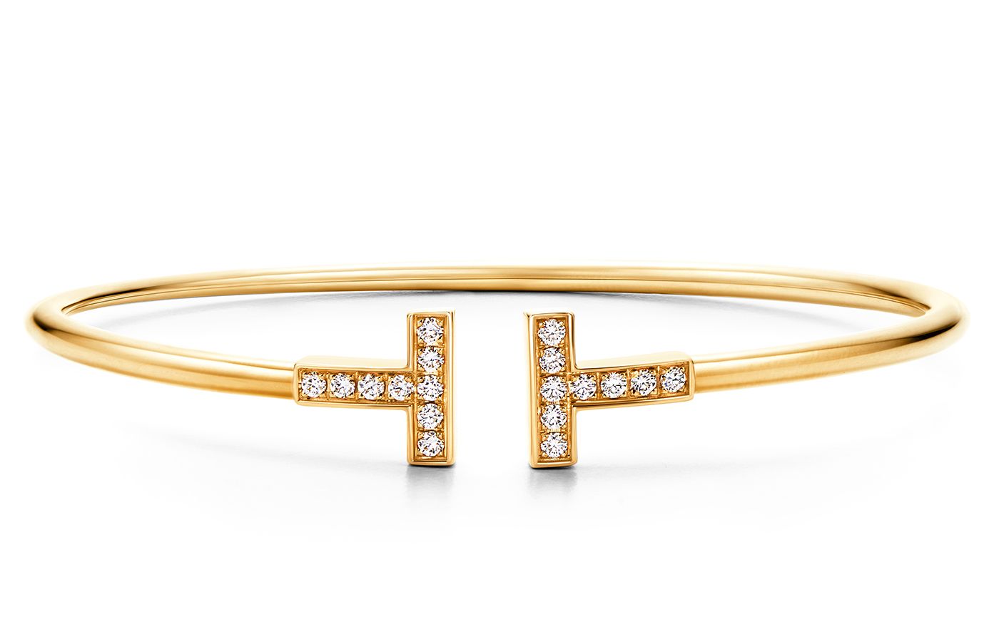  Tiffany & Co. Tiffany T bracelet in gold and diamond