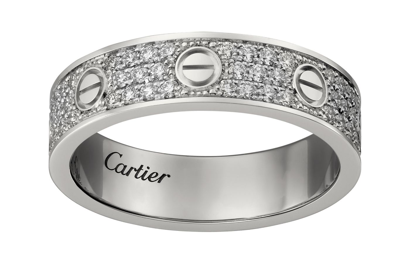  Cartier Love ring with diamonds worn by Meghann Fahy at the SAG Awards 2023