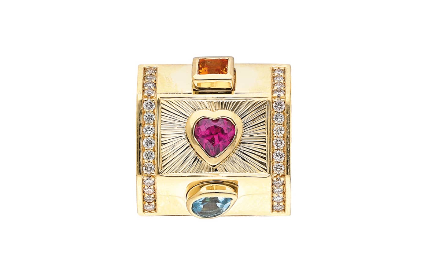  ITÄ charm in gold and precious gemstones