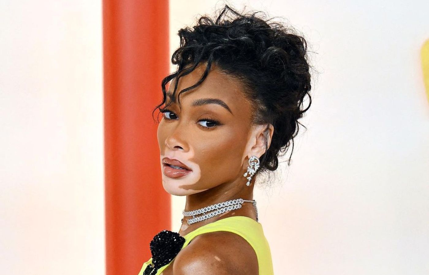  Winnie Harlow in David Morris diamond jewellery at the Oscars 2023