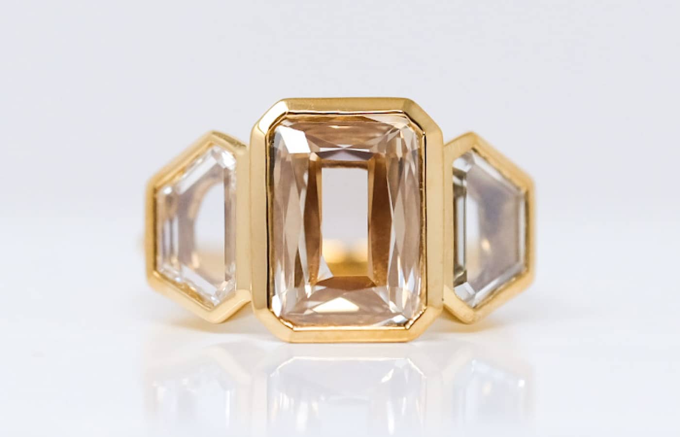  Kelty Pelechytik gold, coloured gemstone and diamond ring