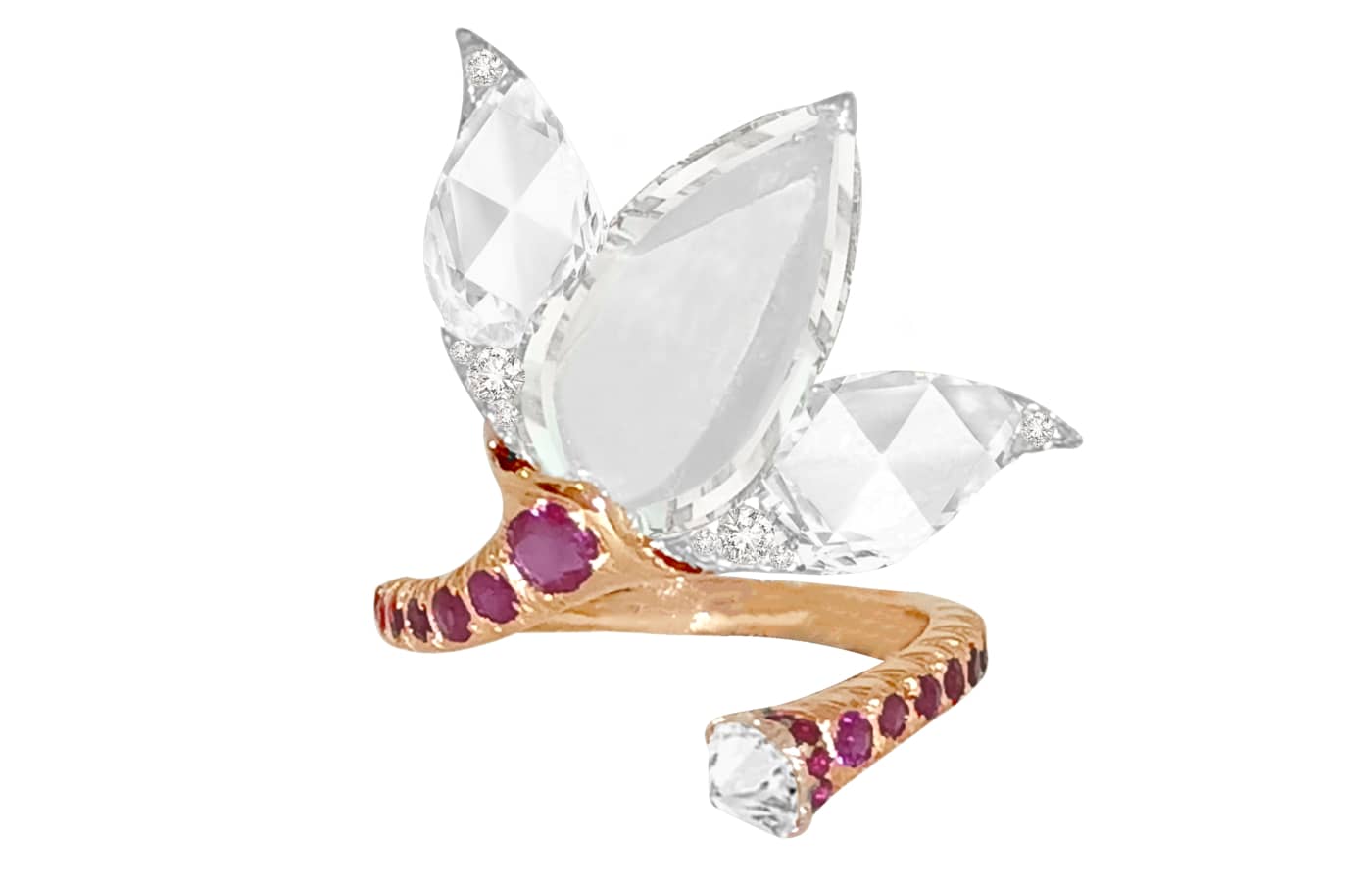  VAK Jewels Portrait ring in gold and diamonds