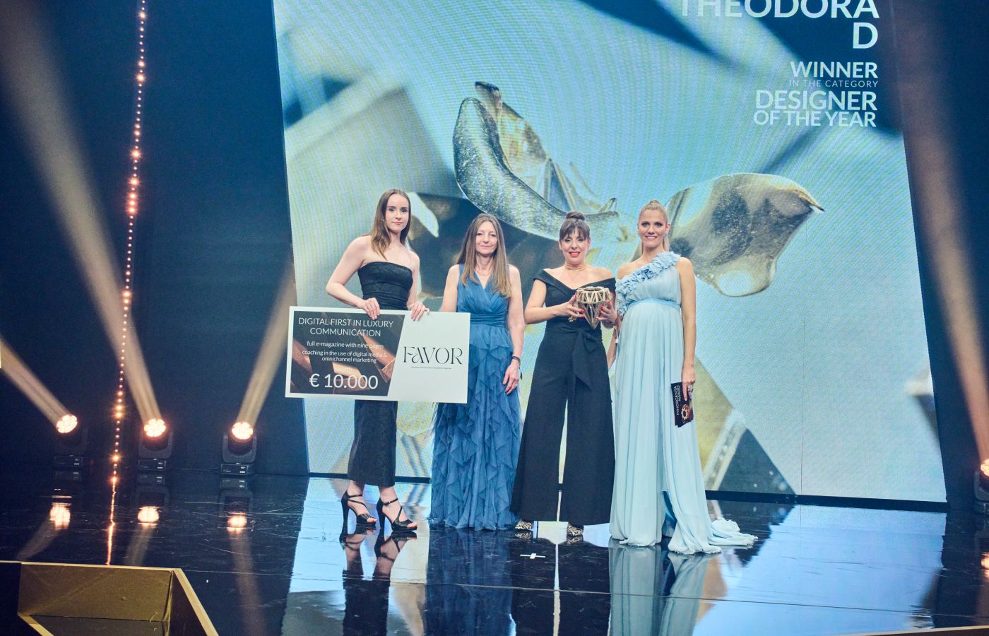  Athens-based jeweller Theodora D was the winner in the ‘Designer of the Year’ category at the Inhorgenta Awards 2023 for her Flamenco ring