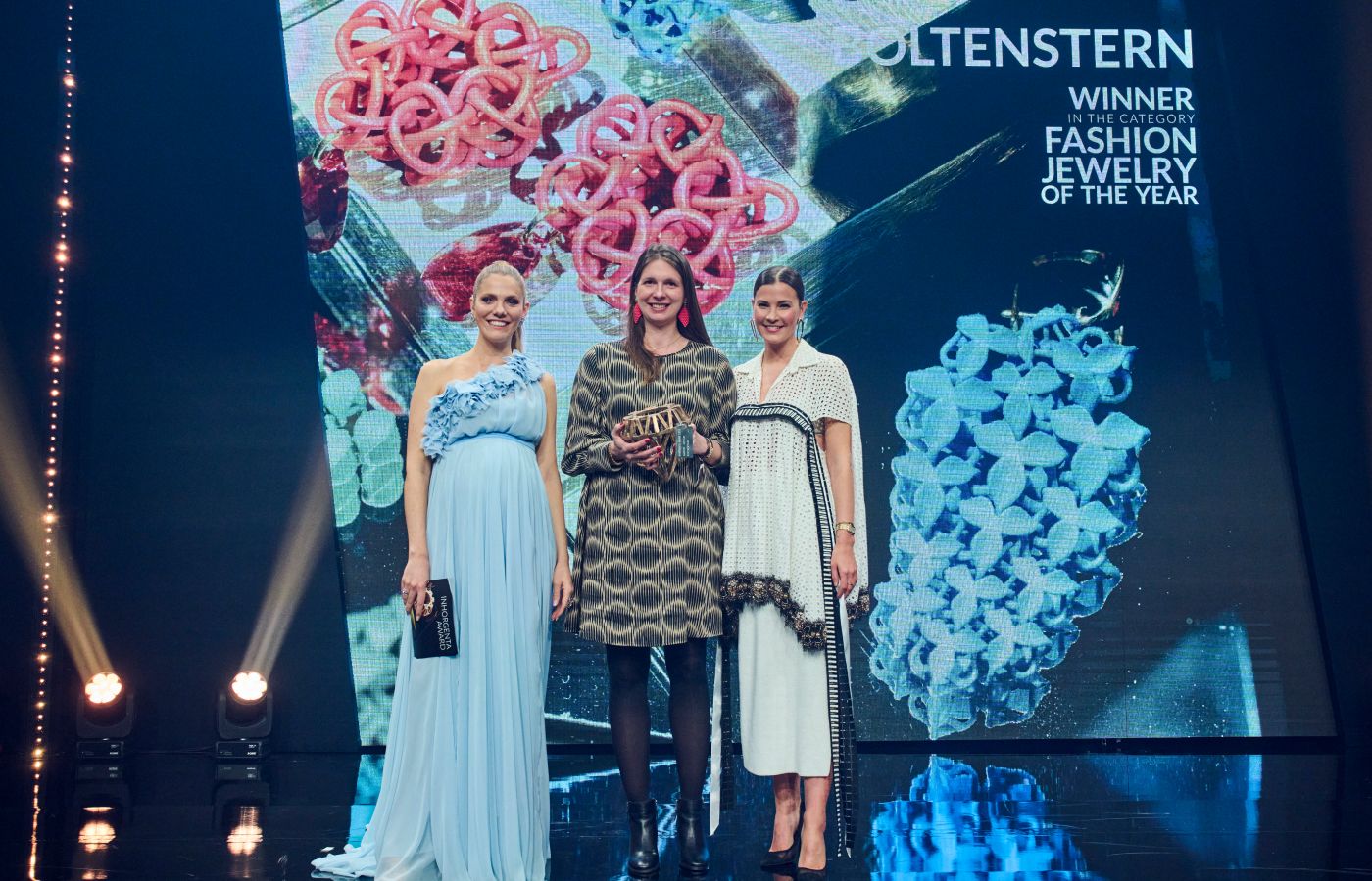  Boltenstern secured the ‘Fashion Jewellery’ trophy at the Inhorgenta Awards 2023 for its Fabnora Mix and Match earrings 