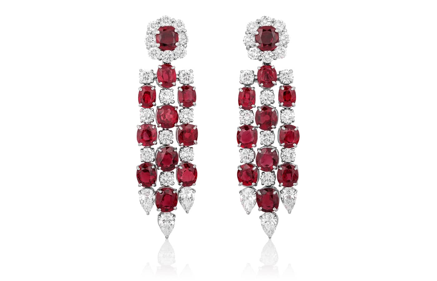  Ruby and diamond earrings by Haute Jewels Geneva 2023 exhibitor, Bayco