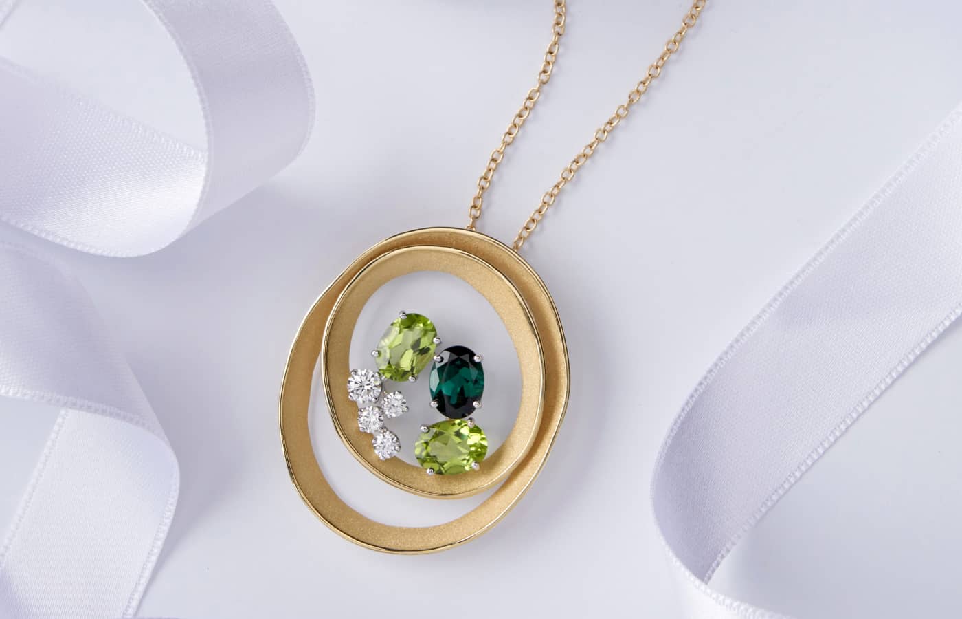  Dune Solar pendant in yellow gold by Haute Jewels Geneva 2023 exhibitor, Annamaria Cammilli