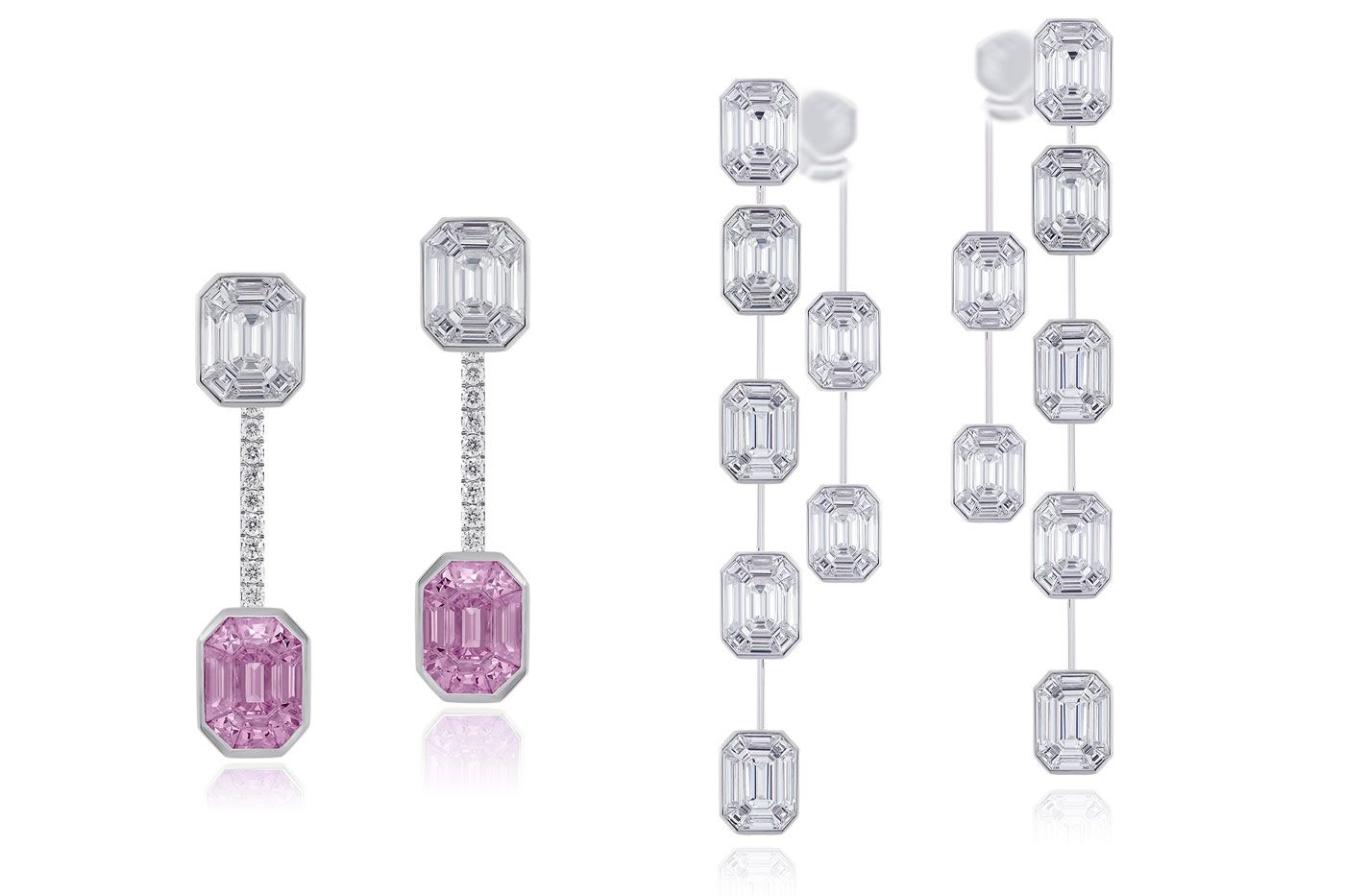  Earrings from the Stenzhorn Muse collection with illusion settings