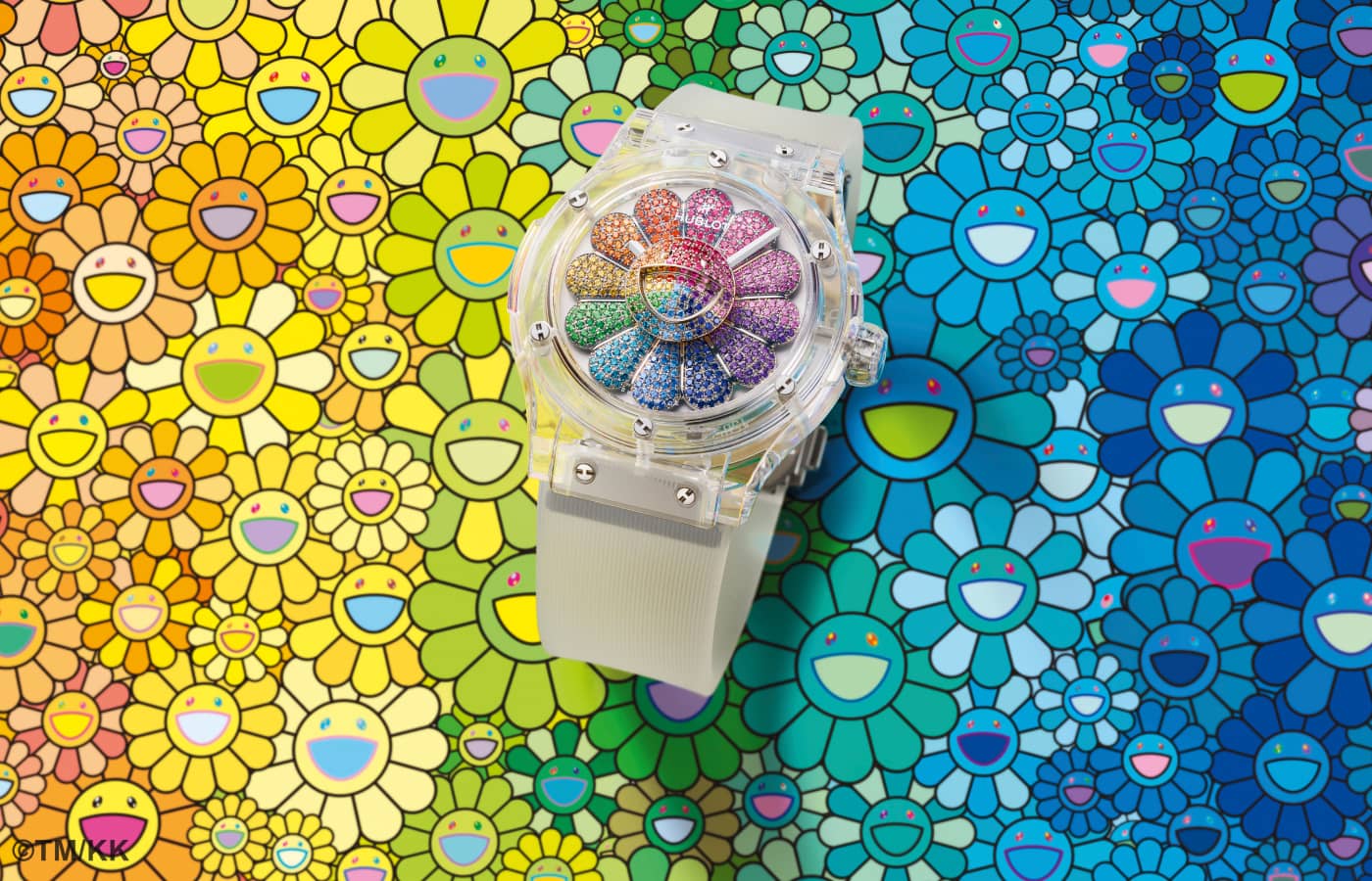 Hublot Takashi Murakami Sapphire Rainbow Classic Fusion watch