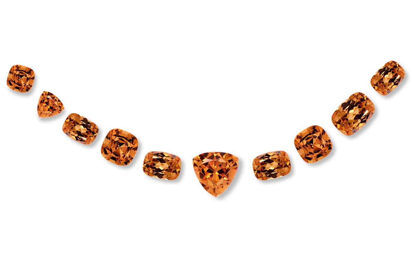 Gemhype Mandarin garnets cut at the workshop of HC Arnoldi, Kirschweiler nearby Idar-Oberstein