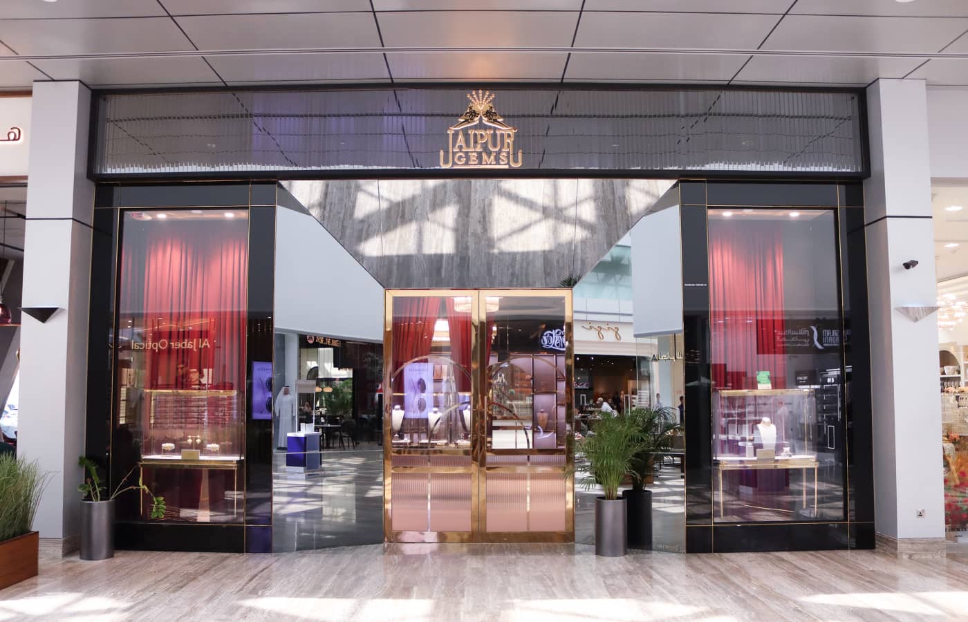 The exterior of the new Jaipur Gems boutique in the Galleria Mall in Dubai
