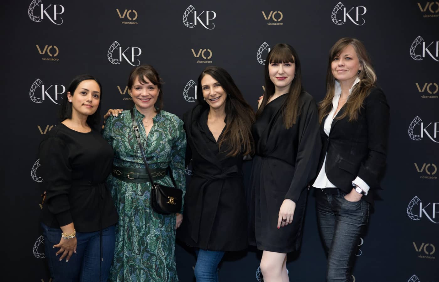 Katerina Perez with guests at Vicenzaoro in January 2023 to celebrate the 10th anniversary of KaterinaPerez.com