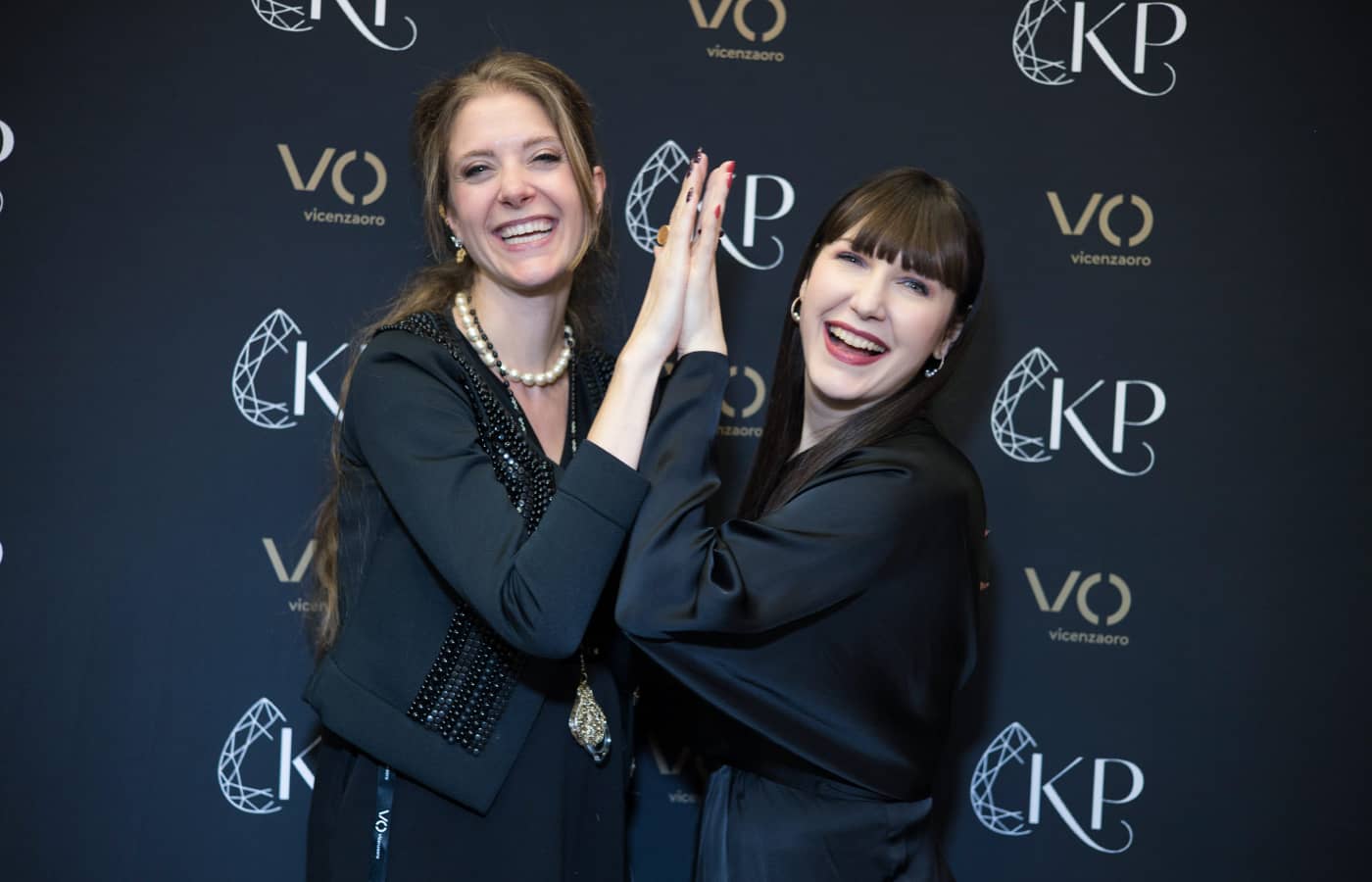  Katerina Perez with guests at Vicenzaoro in January 2023 to celebrate the 10th anniversary of KaterinaPerez.com