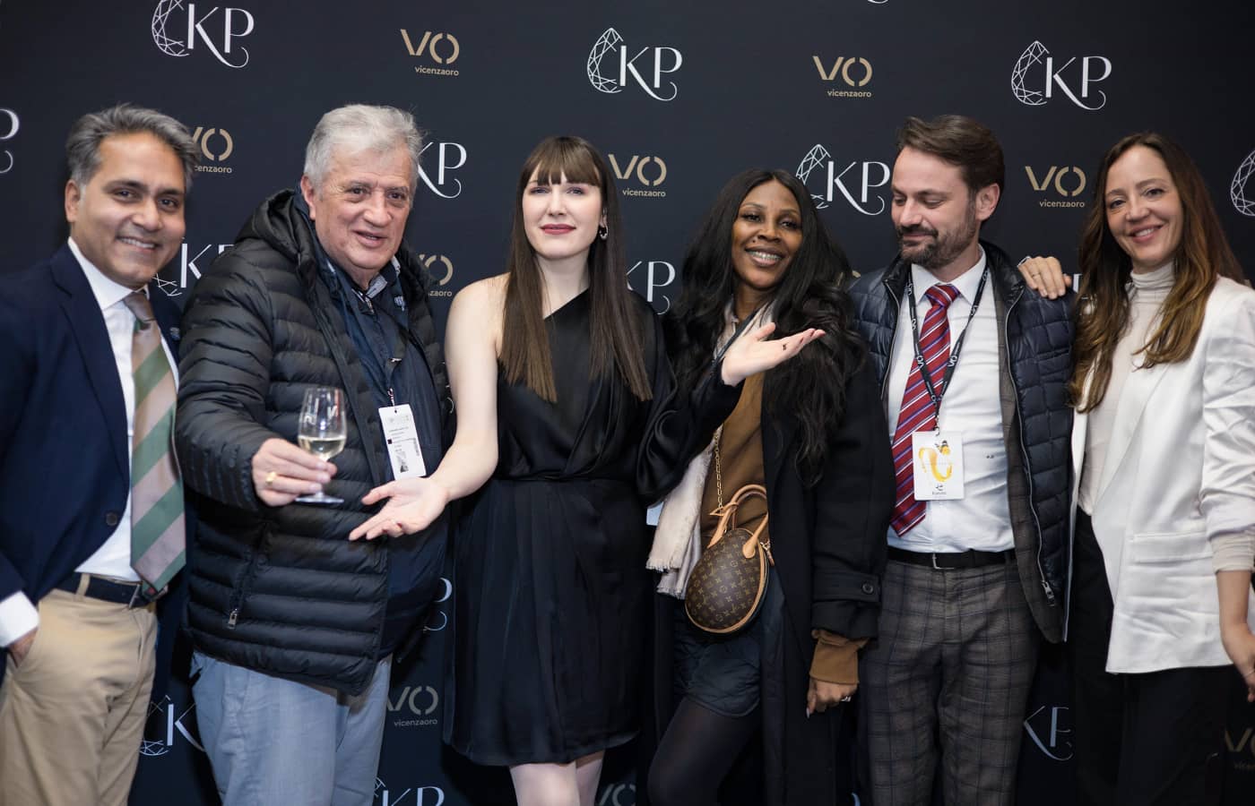  Katerina Perez with guests at Vicenzaoro in January 2023 to celebrate the 10th anniversary of KaterinaPerez.com