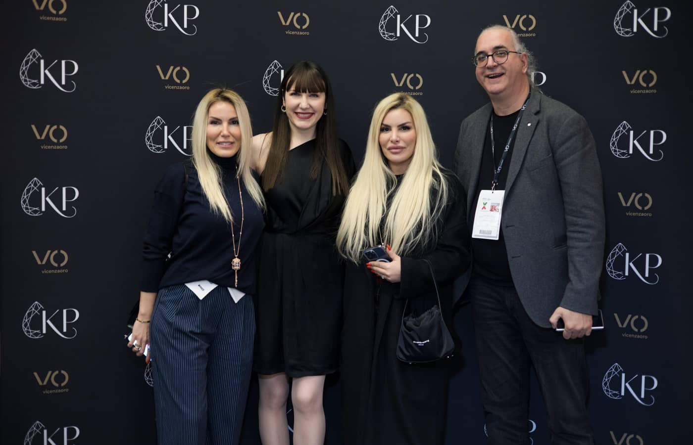  Katerina Perez with guests at Vicenzaoro in January 2023 to celebrate the 10th anniversary of KaterinaPerez.com