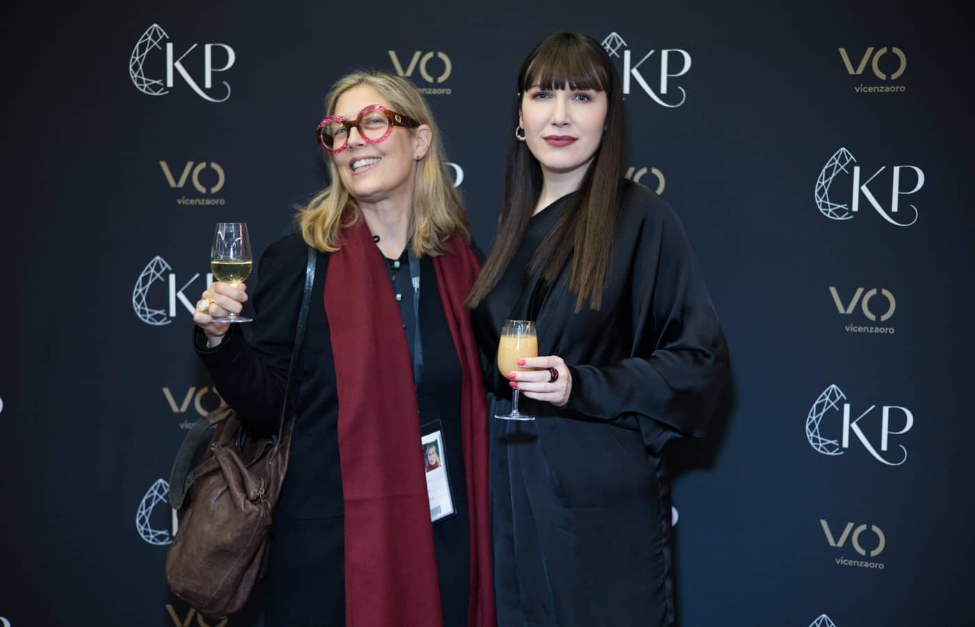  Katerina Perez with guests at Vicenzaoro in January 2023 to celebrate the 10th anniversary of KaterinaPerez.com
