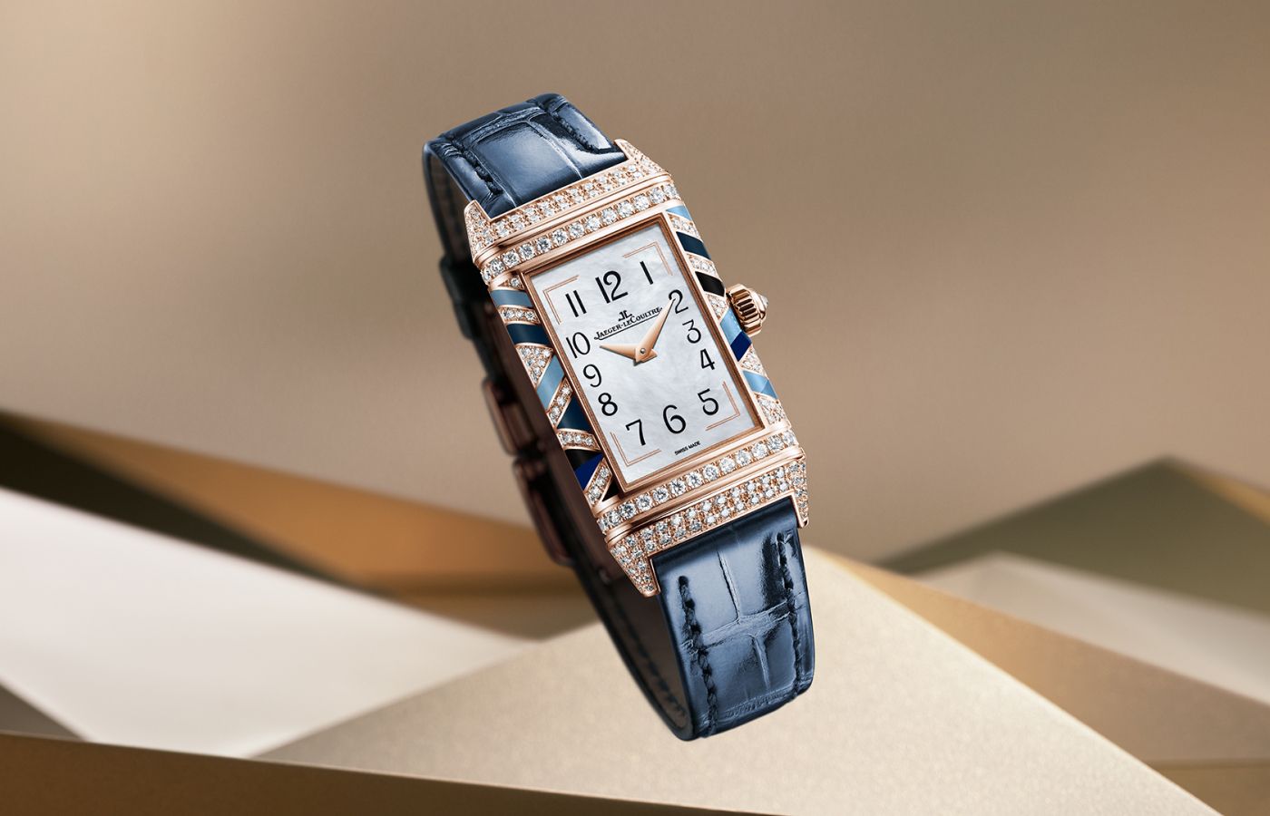 Jaeger-LeCoultre Reverso One Precious Colours Blue watch in enamel, gold and diamond