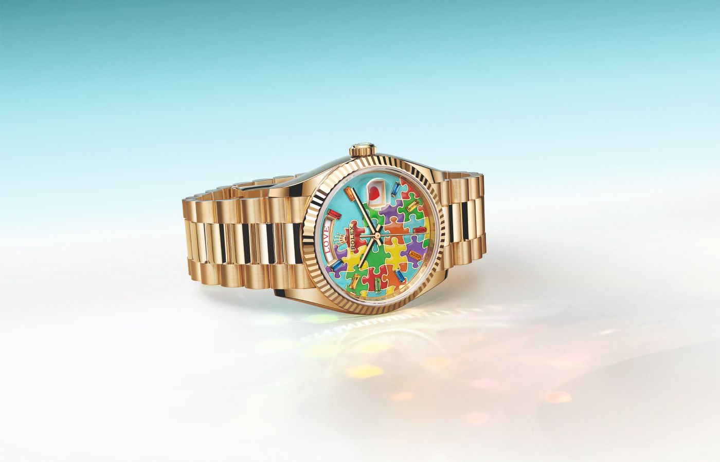  Rolex Oyster Perpetual DAY-DATE 36  in gold and enamel
