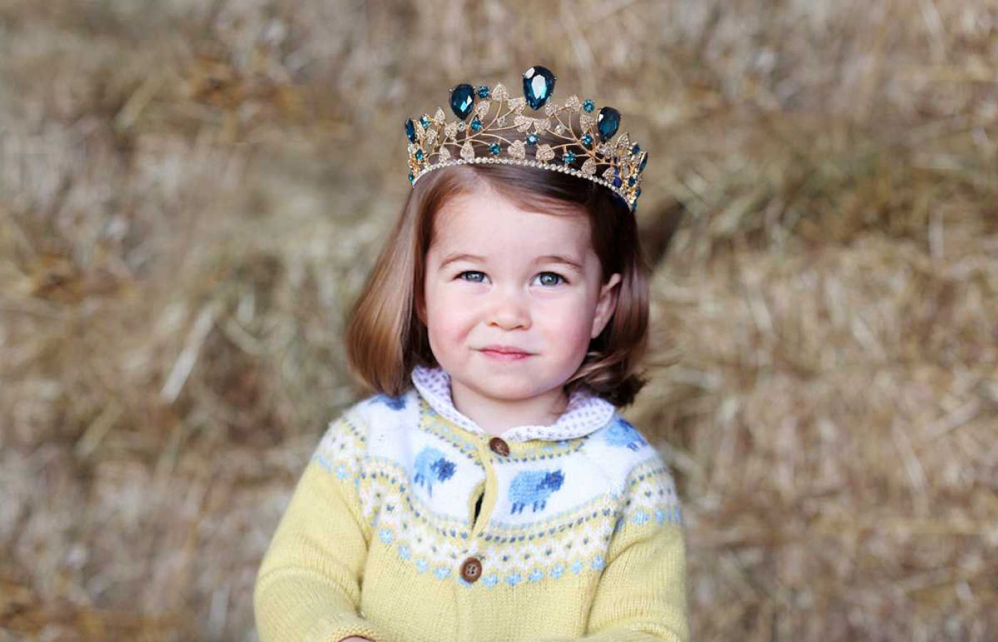  Princess Charlotte in a regal tiara