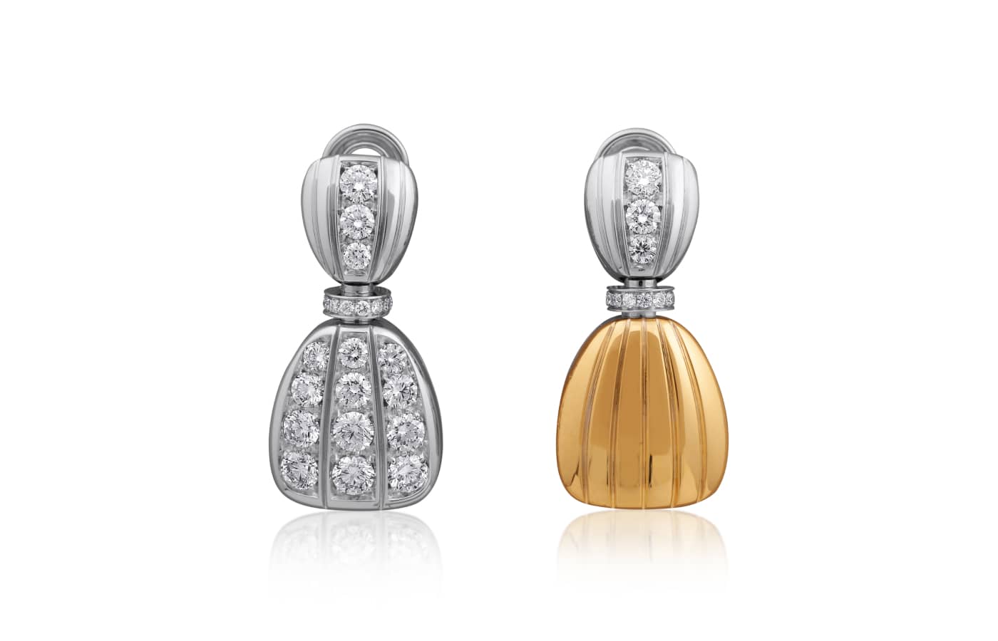  PICCHIOTTI REVERSIBLE XPANDABLE™ earrings in gold, white gold and diamond