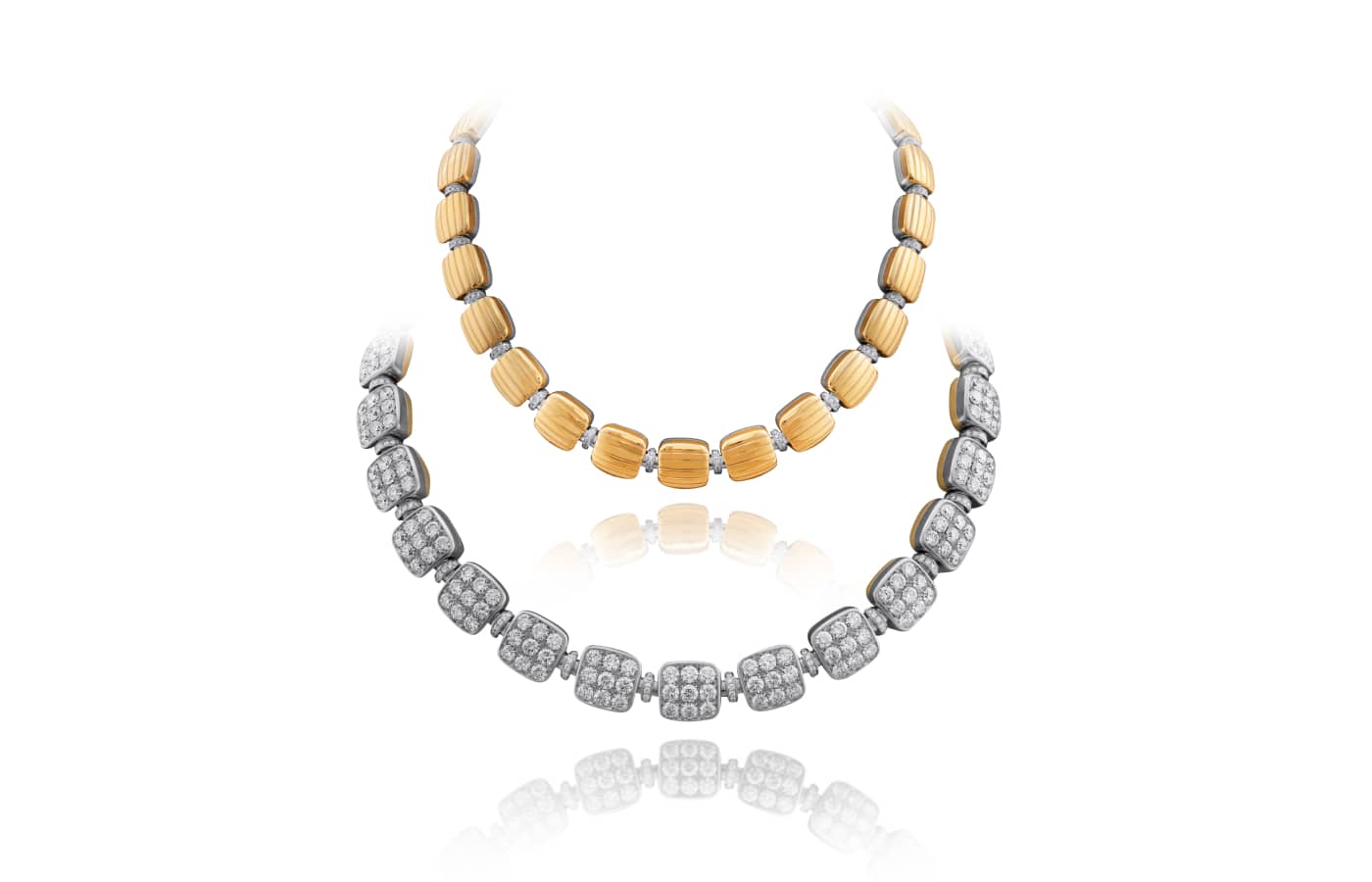 PICCHIOTTI REVERSIBLE XPANDABLE™ necklace in gold, white gold and diamond