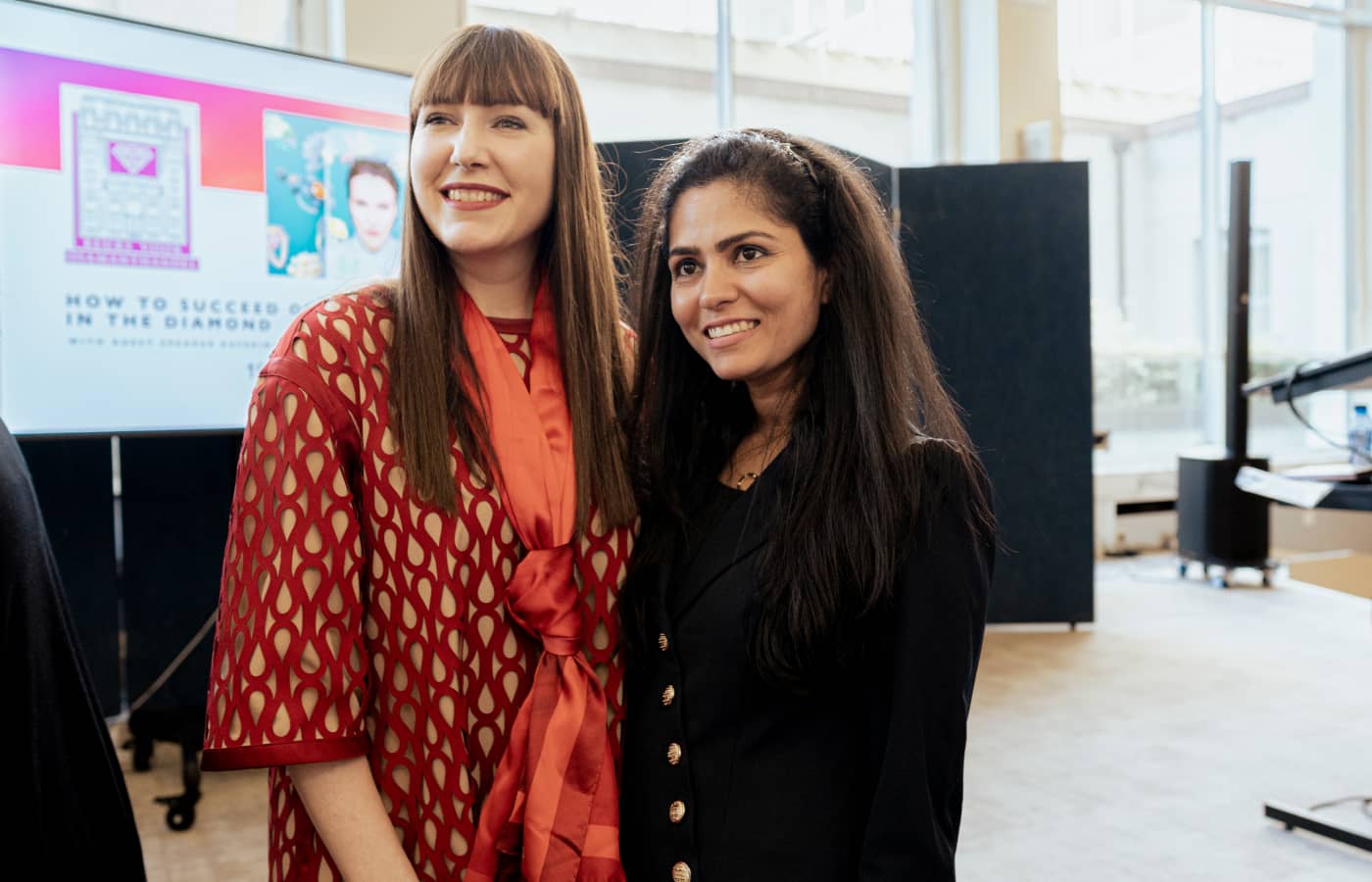  Katerina Perez and guests at the Antwerp Diamond Bourse in April 2023