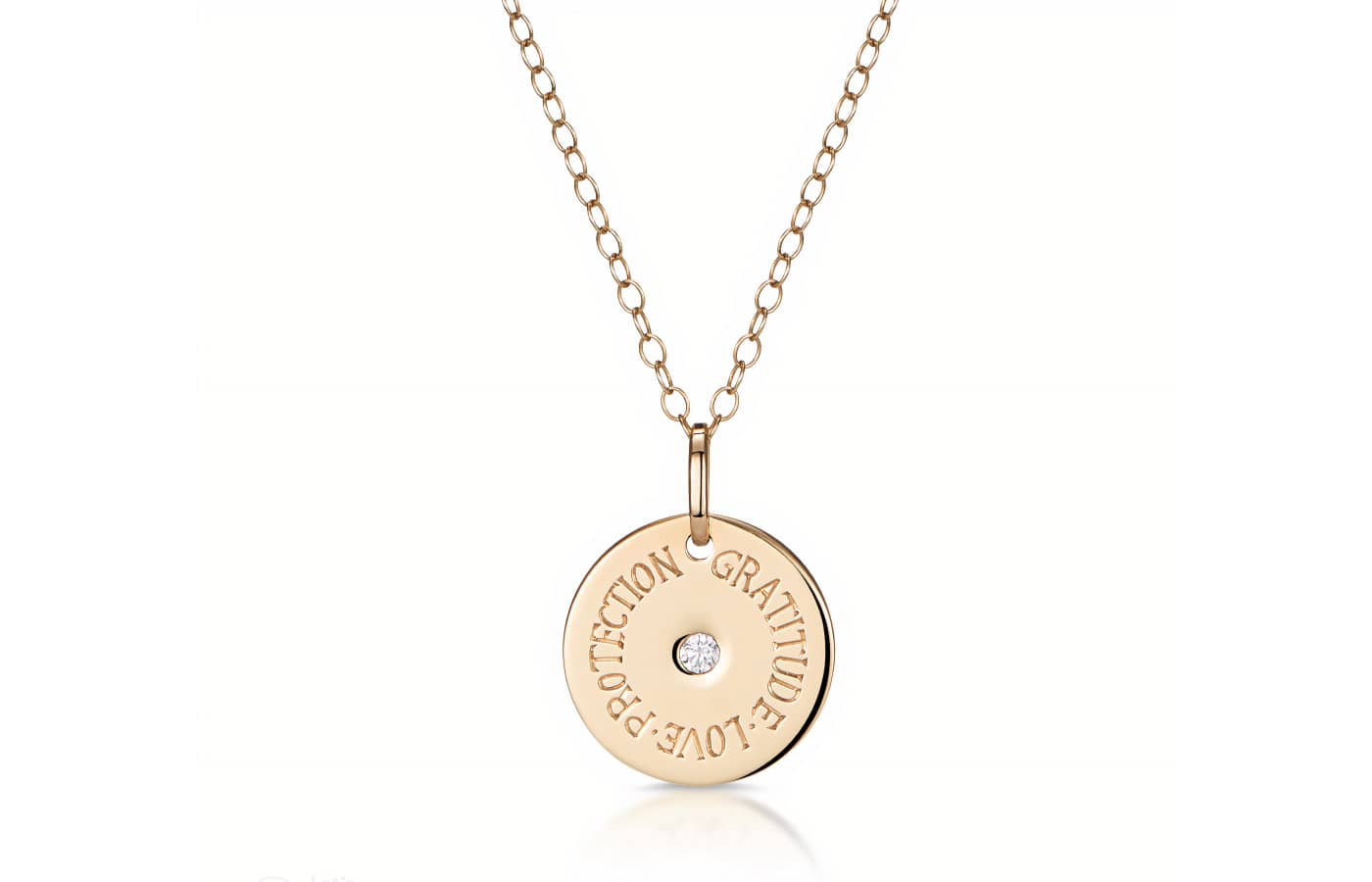  Minka Jewels Personalisable Mantra necklace in gold and diamond
