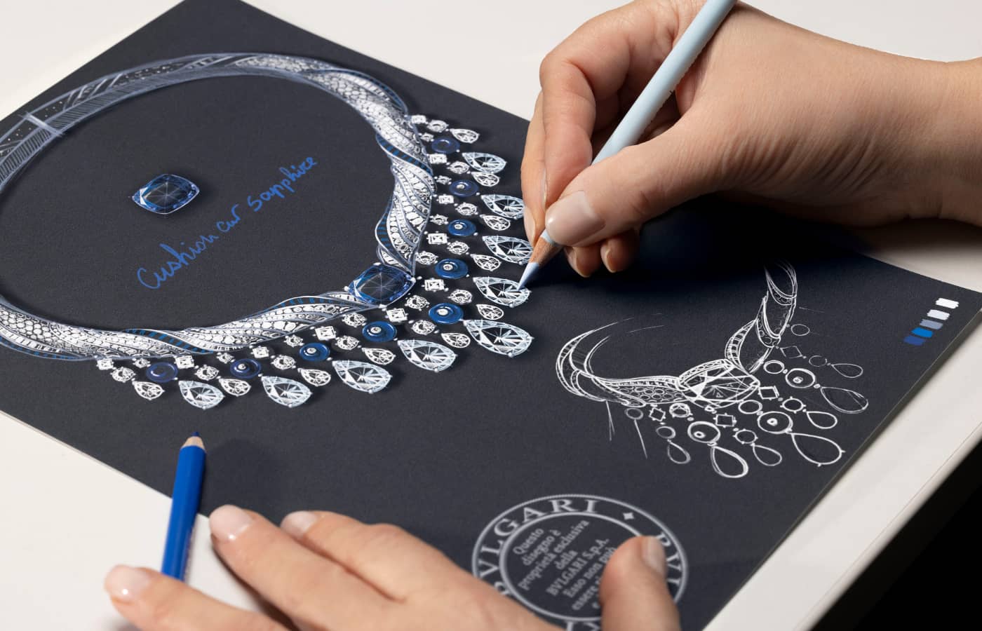 Designing the Mediterranean Muse necklace for the Southern Radiance chapter of the Bulgari Mediterranea High Jewellery Collection