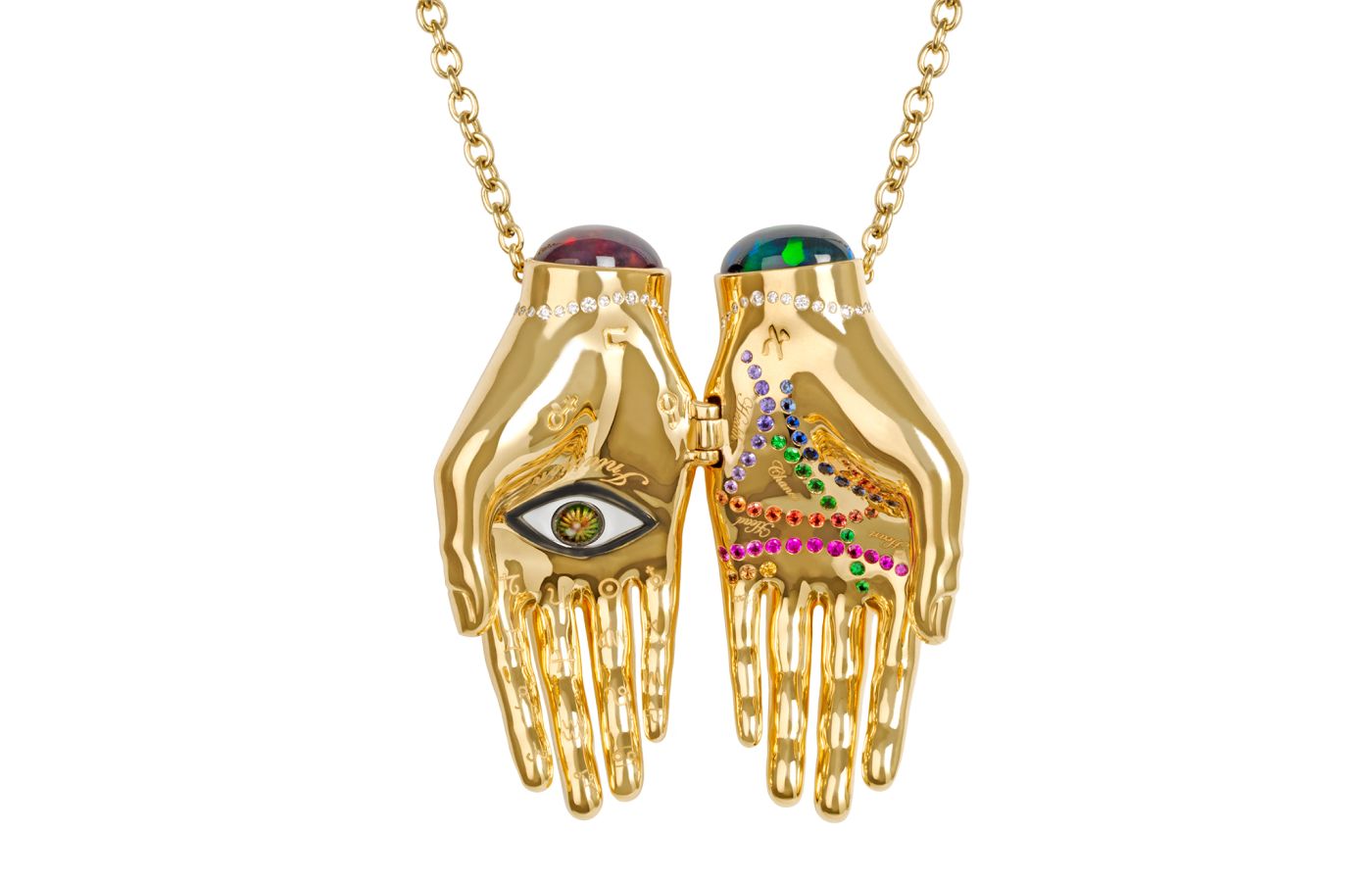  Alexandra Rosier gold and gemstone pendant - 'Best in Debuting' 3rd Place winner at the Couture Design Awards 2023