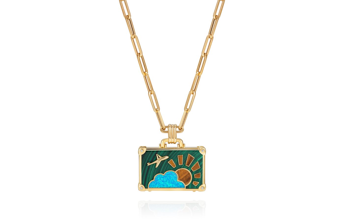  NeverNoT  Travel Suitcase pendant necklace - 'Best in Below 10k Retail' 1st Place winner at the Couture Design Awards 2023
