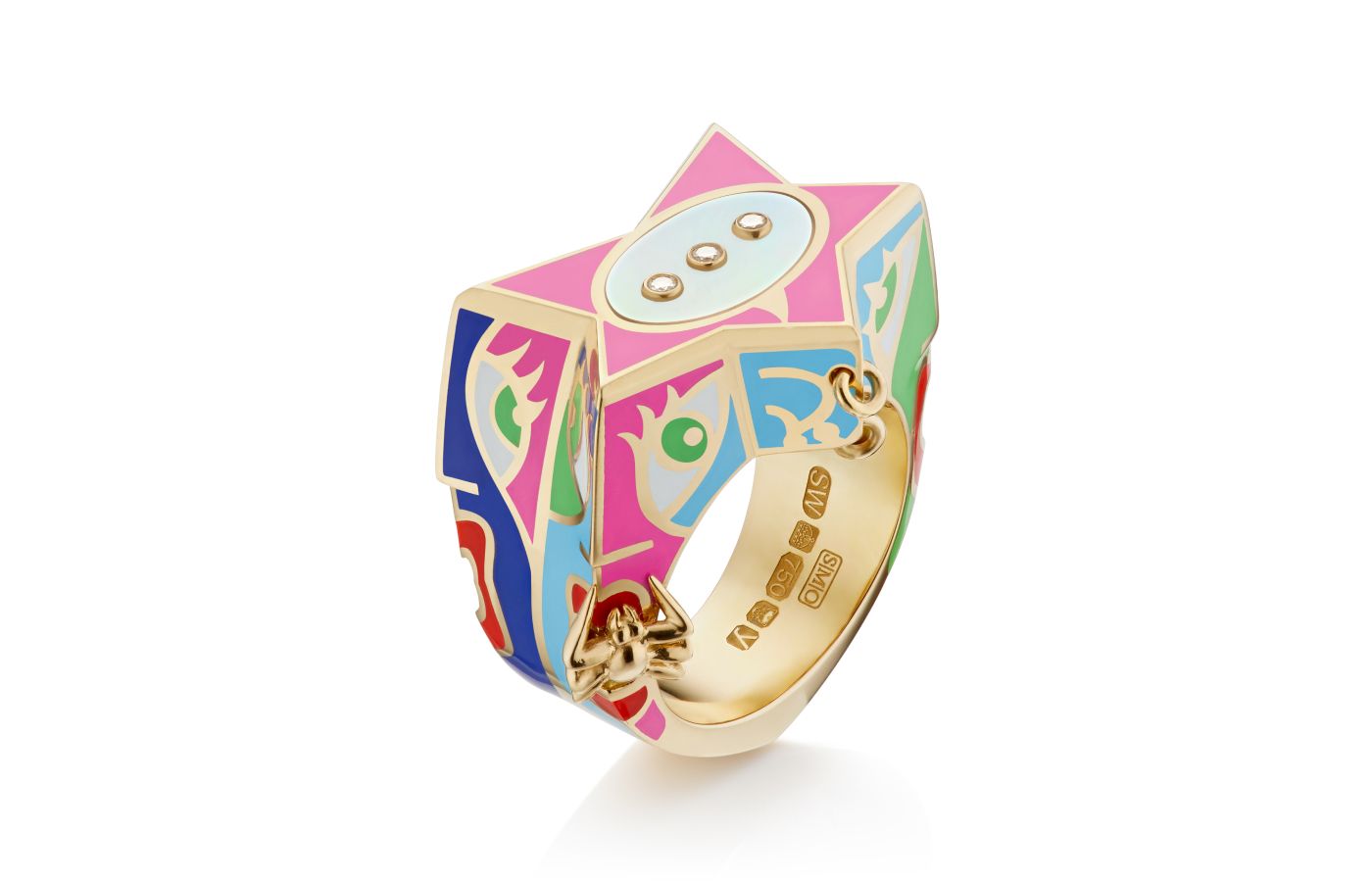  Stephen Webster enamel and gold ring - 'Best in Below 10k Retail' 2nd Place winner at the Couture Design Awards 2023