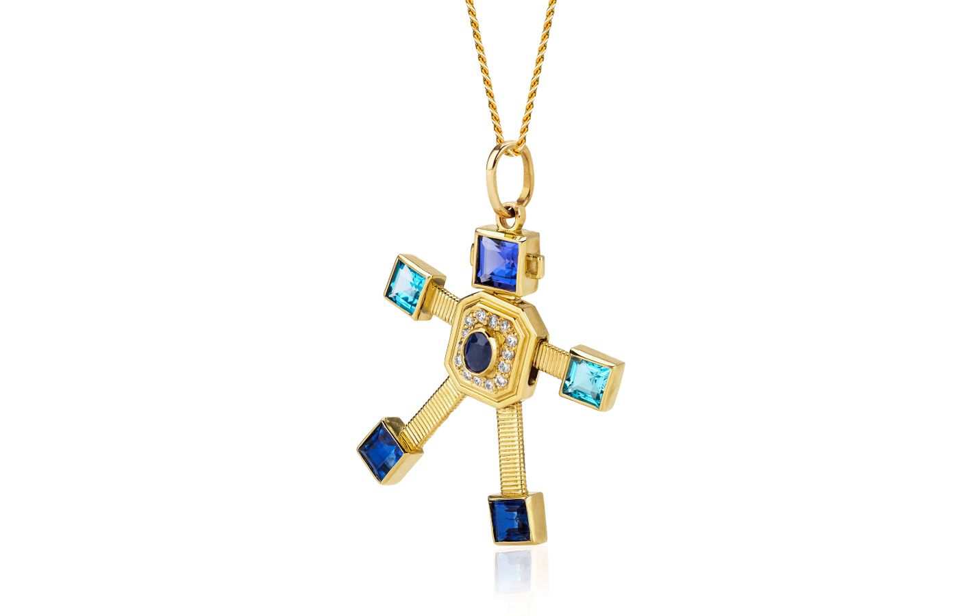  VAN @ Muse gold and gemstone pendant - 'Best in Below 10k Retail' 3rd Place winner at the Couture Design Awards 2023