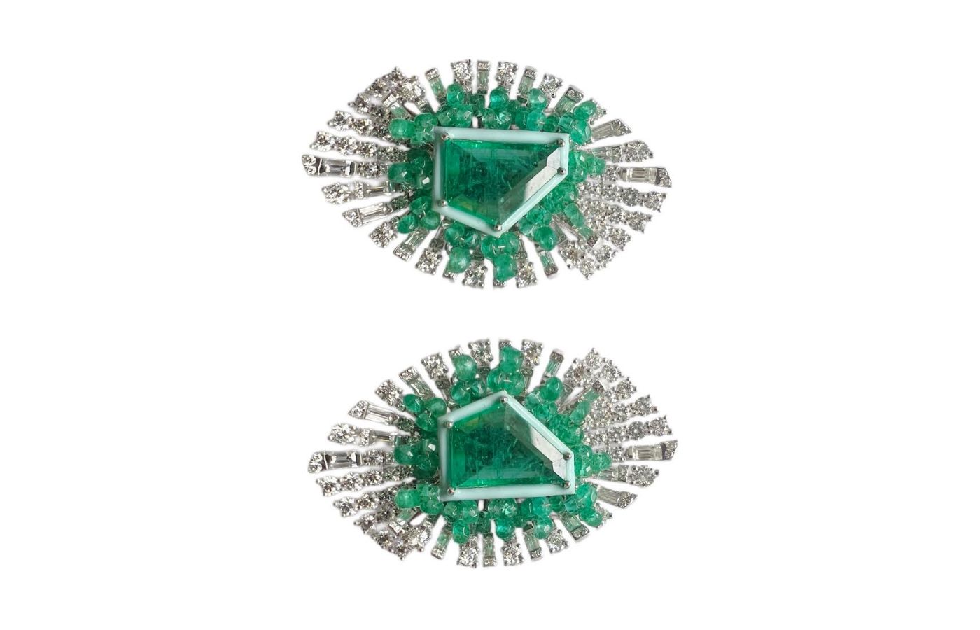  Kamyen diamond and emerald earrings - 'Best in Coloured Gemstones Below $40K Retail' 1st Place winner at the Couture Design Awards 2023