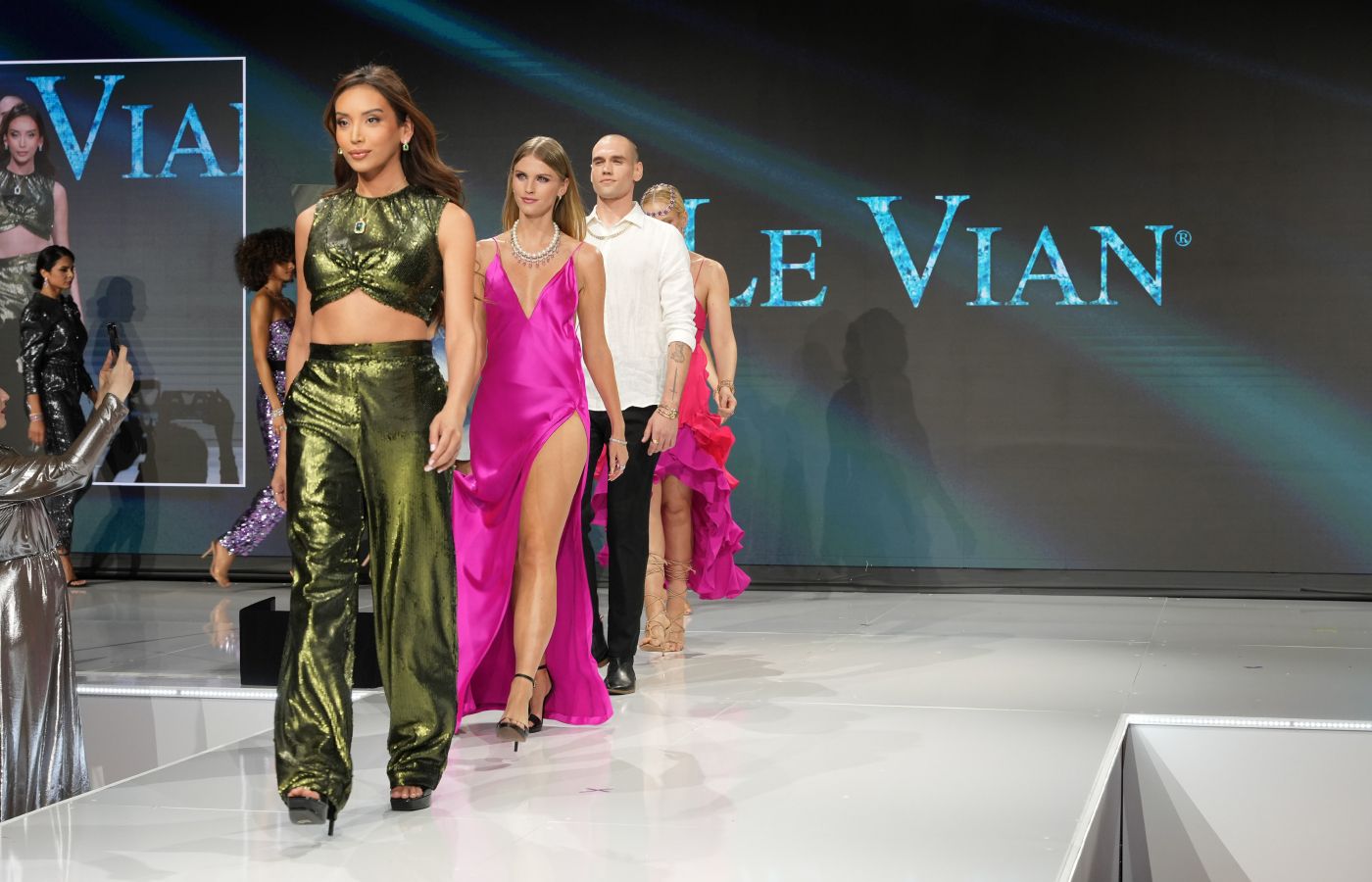 Models walking the runway during the Le Vian 24th Red Carpet Revue - Trend Forecast  and Fashion Show in Las Vegas, Nevada