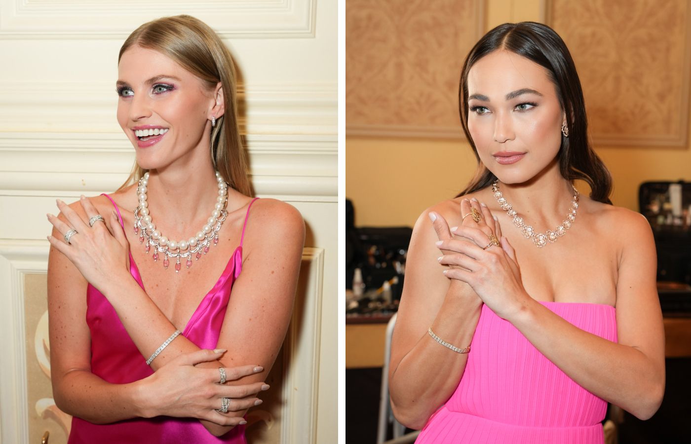 Caitlin Shey Spears and Lisa Dillon wearing Le Vian jewels during the Le Vian 24th Red Carpet Revue - Trend Forecast  and Fashion Show in Las Vegas, Nevada