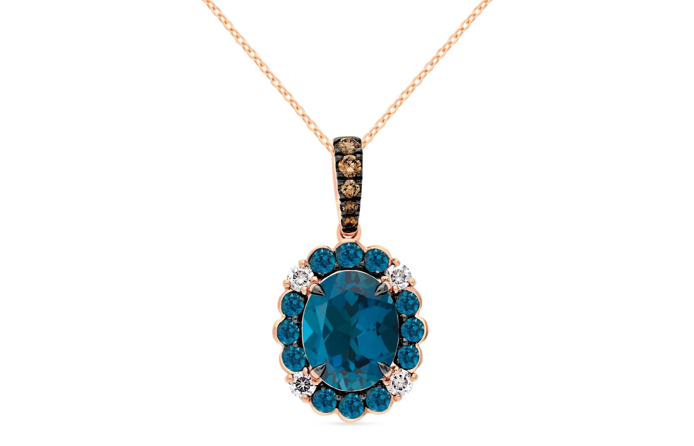 Le Vian Deep Sea Fishing pendant in Vanilla Gold, Blueberry Sapphire, Vanilla Pearls, Nude Diamonds and Blackberry Diamonds