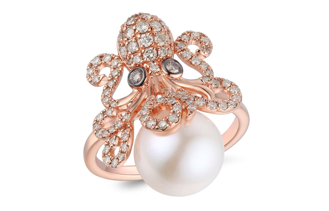 Le Vian Sea of Pearls ring in Strawberry Gold, Vanilla Pearls, Nude Diamonds and Chocolate Diamonds