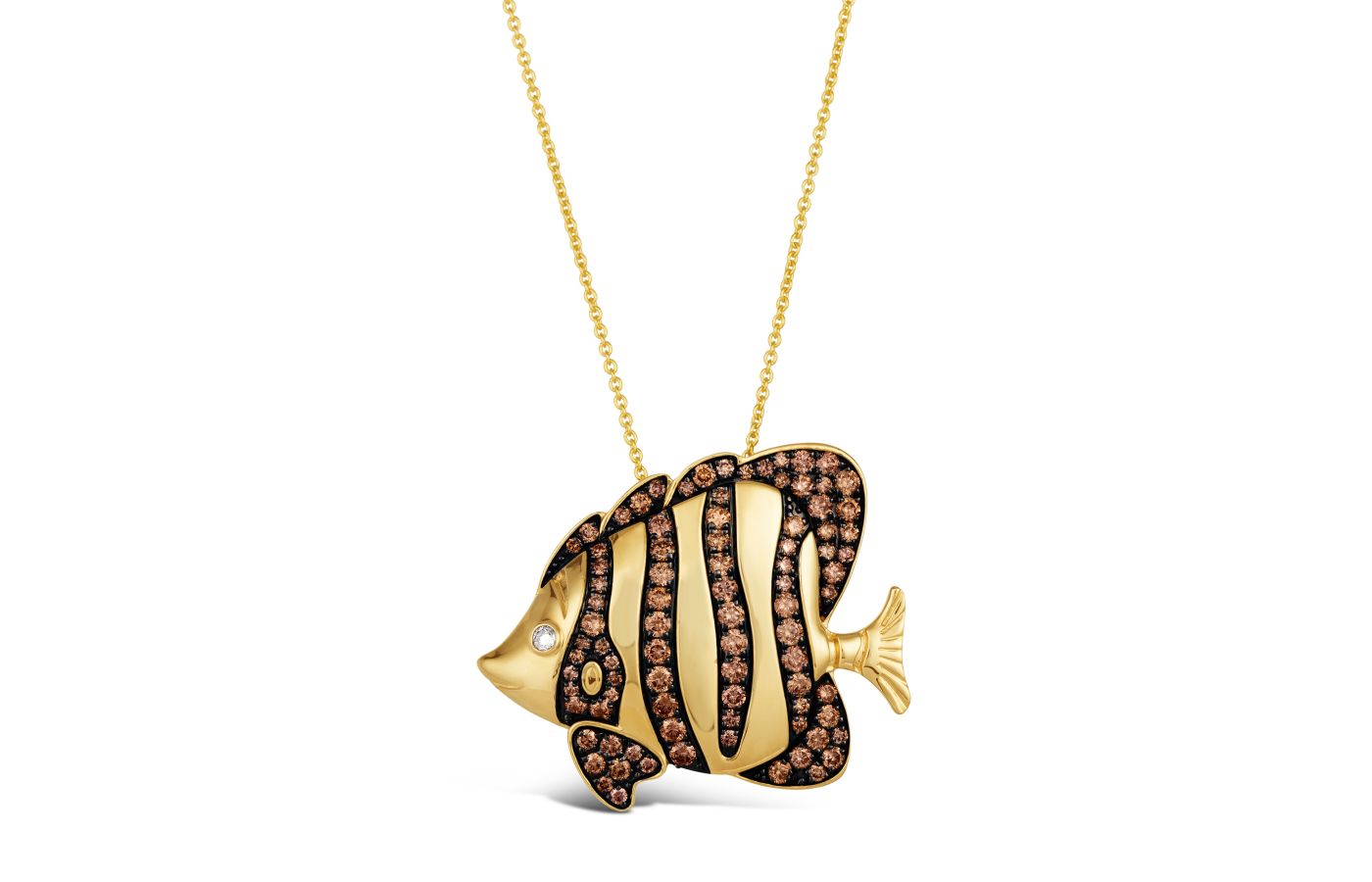 Le Vian Chocolate & Honey Caribbean pendant in Honey Gold and Chocolate Diamond