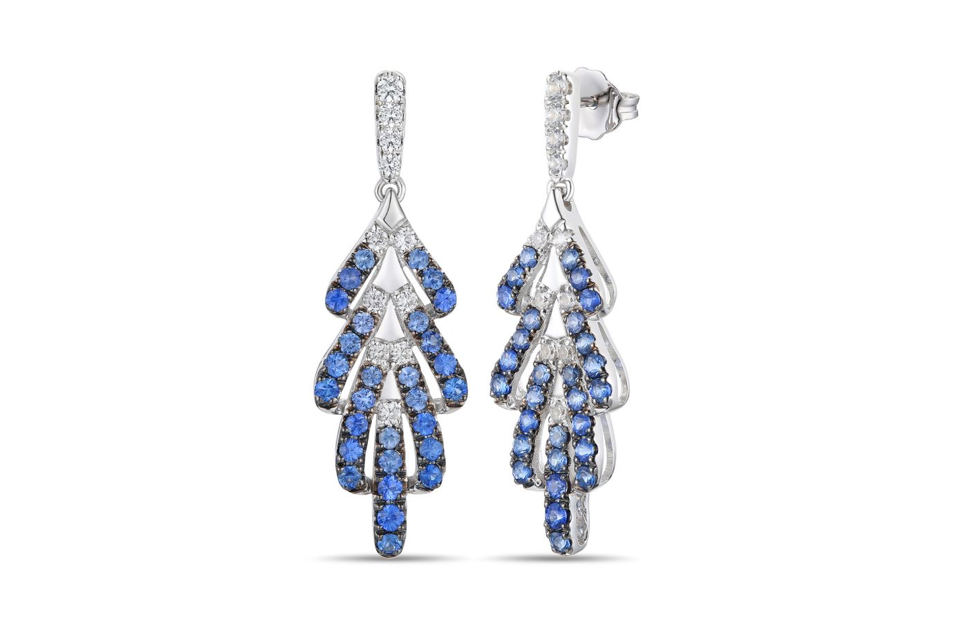  Le Vian earrings in Vanilla Gold, Denim Ombré and White Sapphires