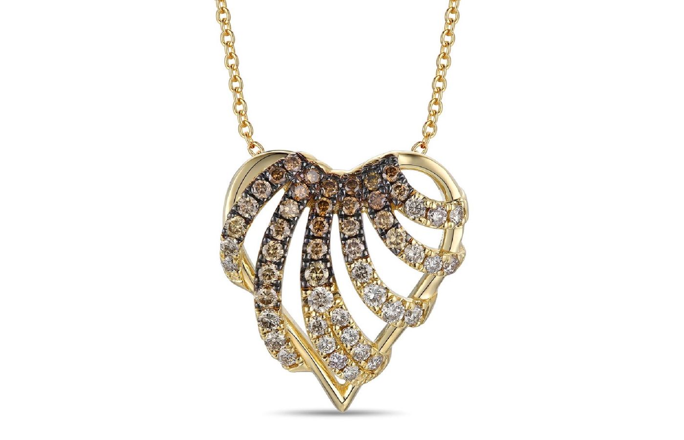  Le Vian Balayage pendant in Honey Gold and Chocolate Ombré Diamonds