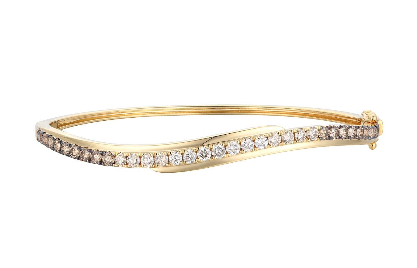  Le Vian Ombre bangle in Honey Gold and Chocolate Ombré Diamonds