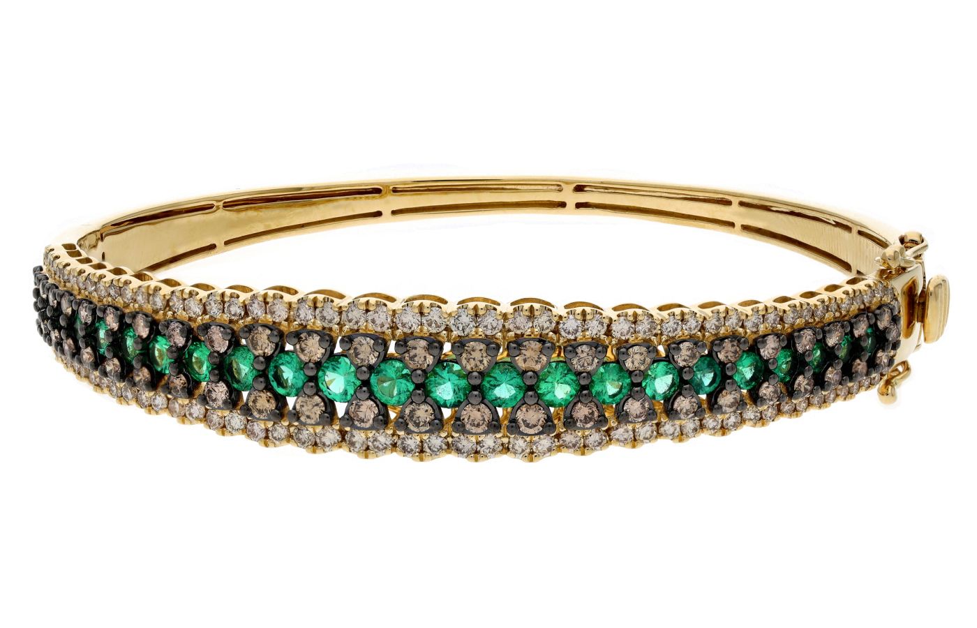  Le Vian bangle in Honey Gold, Costa Smeralda Emeralds, Chocolate Diamonds and Nude Diamonds