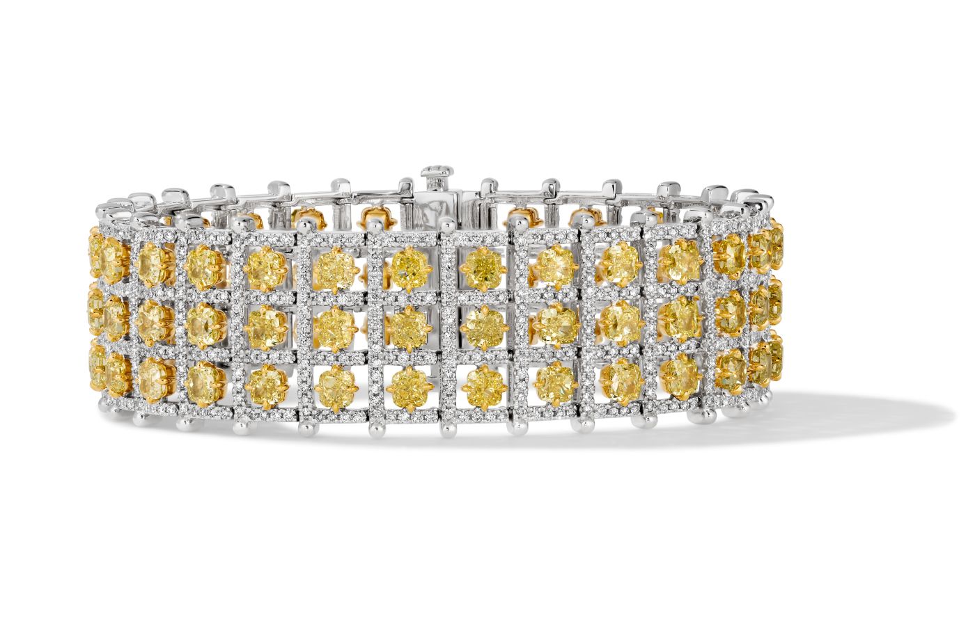 Le Vian Couture bracelet in platinum, Honey Gold, Sunny Yellow Diamonds and Vanilla Diamonds
