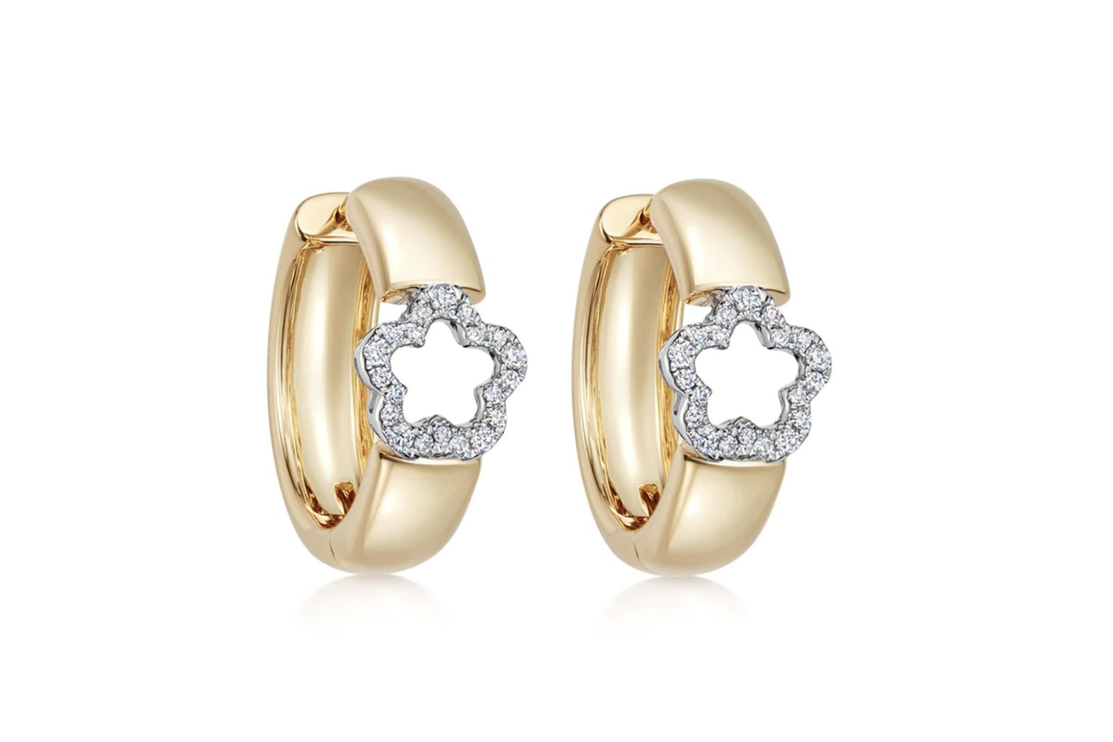  Kiki McDonough earrings in gold, white gold and diamond